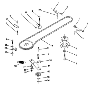 Ground Drive Diagram and Parts List for LT100 (954000312-A)(1991-07) Husqvarna Lawn Tractor