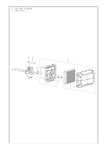 Air Filter Diagram and Parts List for HS166AE (531451001)(599912501) Husqvarna Engine