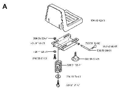 Seat Diagram and Parts List for RIDER13BIOCLIP (953520901)(2003-11) Husqvarna Lawn Tractor