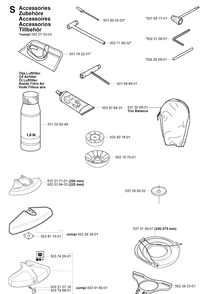 Accessories 2 Diagram and Parts List for 250R  Husqvarna Brush Cutter
