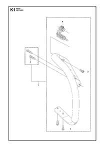 Handle Diagram and Parts List for 550XP-XPG 2014-01 Husqvarna Chainsaw