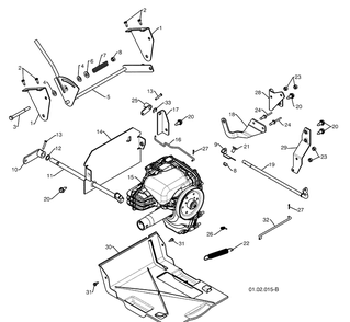 Drive - B Diagram and Parts List for 16530SBXLS (96193004101)(2009-06) Husqvarna Snow Blower
