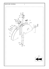 Blade Guard - 24â€ Diagram and Parts List for FS520 (FS 524)(2011-02) Husqvarna Circular Saw