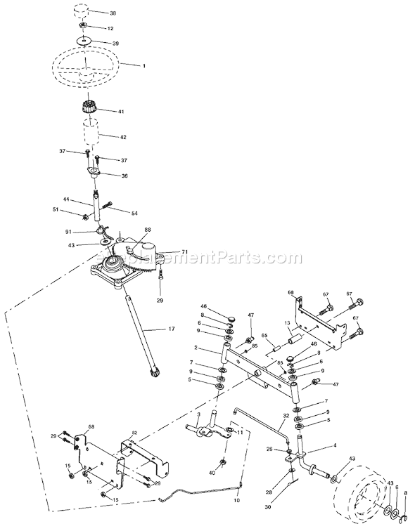 Page I Diagram and Parts List for YTH1842A (954569790) (2003-01) Husqvarna Lawn Tractor
