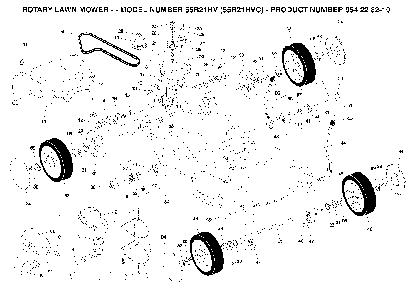 Repair Parts Diagram and Parts List for 55R21HVC (954223210, 532183699)(2004-03) Husqvarna Lawn Mower