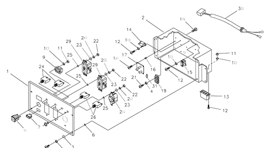 Control Panel Diagram and Parts List for 1365GN (1935)(2004-06) Husqvarna Generator
