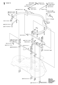 Protection Frame Diagram and Parts List for R16 (953521401)(2006-01) Husqvarna Lawn Tractor
