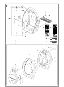 Cover Diagram and Parts List for 356BF  Husqvarna Leaf Blower / Vacuum