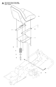 Seat Diagram and Parts List for R15-V2AWD (965200901)(2008-01) Husqvarna Lawn Tractor