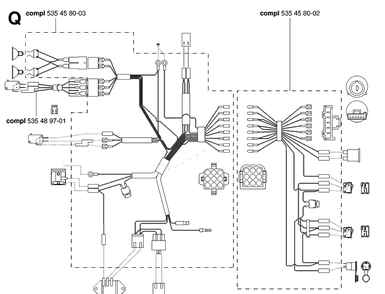 Part Location Diagram of 535458003 Husqvarna Wiring