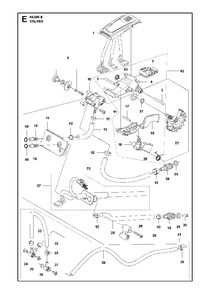 Valves Diagram and Parts List for K6500II 2016-06 Husqvarna Circular Saw