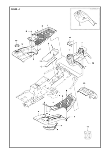 Cover 3 Diagram and Parts List for R216T AWD Husqvarna Lawn Mower