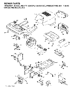 Chassis And Enclosures Diagram and Parts List for YTH1542XP (HAU15H42G, 954170225)(2004-09) Husqvarna Lawn Tractor