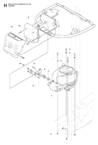 Engine Diagram and Parts List for R175 (966828401)(2008-05) Husqvarna Lawn Tractor