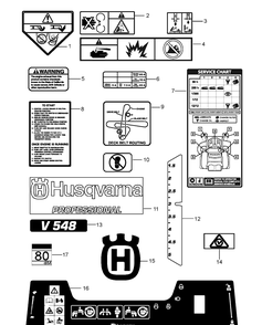 Part Location Diagram of 591182101 Husqvarna Decal