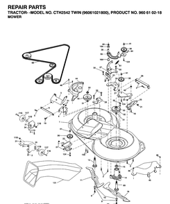 Part Location Diagram of 532403930 Husqvarna Mower Deck Complete