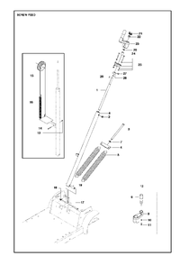 Height Adjustment Diagram and Parts List for FS520 (FS 524)(2007-08) Husqvarna Circular Saw