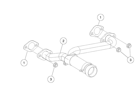 Exhaust Header - Kawasaki Gas Diagram and Parts List for HUV4421GXP 2009 Husqvarna Lawn Tractor