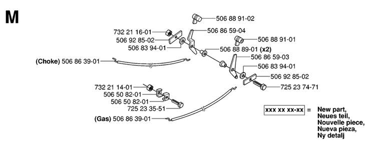 Controls 2 Diagram and Parts List for R15-V2 (953533701)(2006-01) Husqvarna Lawn Tractor