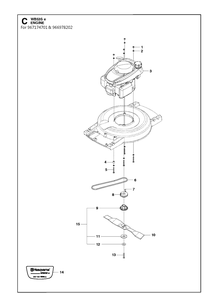 Engine 2 Diagram and Parts List for WB53SE  Husqvarna Lawn Mower