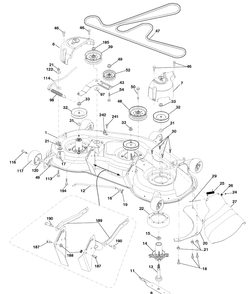 Mower Deck Diagram and Parts List for YTH2348 (960450022001)(2010-04) Husqvarna Lawn Mower