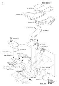 Hood 2 Diagram and Parts List for R15-V2AWD (965080101)(2006-05) Husqvarna Lawn Tractor