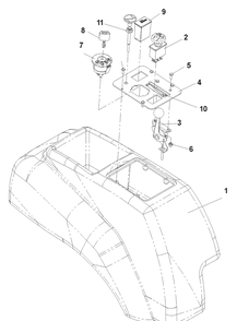 Console Assembly Diagram and Parts List for CZ4818 (968999276)(2004-09) Husqvarna Lawn Mower