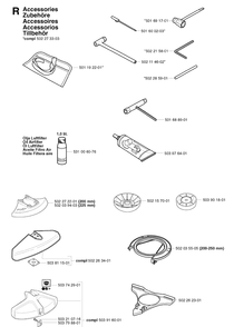 Accessories 2 Diagram and Parts List for 250R 20023100001-20145399999 Husqvarna Brush Cutter