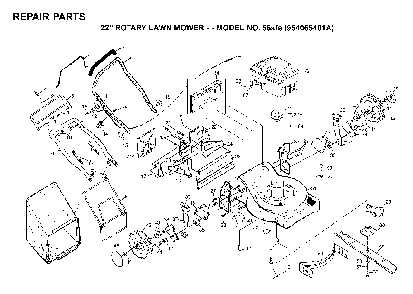 Repair Parts Diagram and Parts List for 56SF (954066101A)(1994-01) Husqvarna Lawn Mower