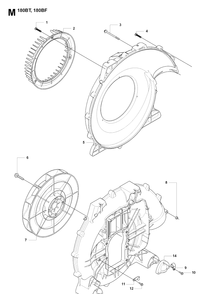 Fan Diagram and Parts List for 180BF 20084000001-Current Husqvarna Leaf Blower / Vacuum