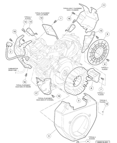 Shrouds And Brackets Diagram and Parts List for HUV4420G 2006-11 Husqvarna Lawn Tractor