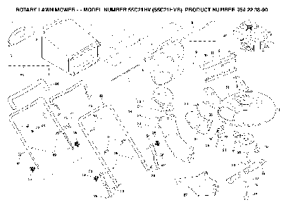 Repair Parts Diagram and Parts List for 55C21HVB (954223890, 532188294)(2004-01) Husqvarna Lawn Mower