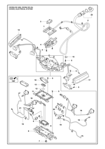 Cover, Electrical System Diagram and Parts List for CEORARZ43M  Husqvarna Lawn Mower