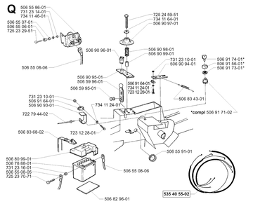 Electrical Diagram and Parts List for R13BIO 2001-01 Husqvarna Lawn Tractor