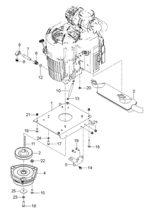 Engine Mounting, Guards And Muffler Diagram and Parts List for PZ29 (9665580100)(2019-05) Husqvarna Lawn Mower