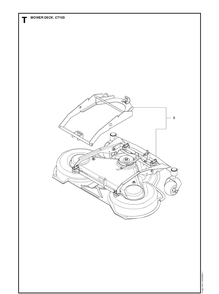 103cm Cutting Deck 2 Diagram and Parts List for R422TSAWD (966632501)(2011-03) Husqvarna Lawn Mower