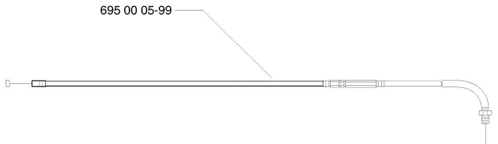 Throttle Cable Diagram and Parts List for 155BF (Carb II)(2001-04) Husqvarna Leaf Blower / Vacuum
