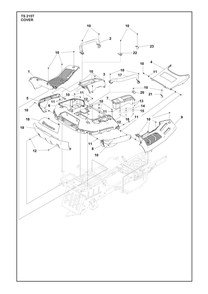 Cover Diagram and Parts List for TS215T  Husqvarna Lawn Tractor
