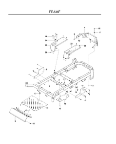 Frame 21 Diagram and Parts List for MZ54 (97045580100)(2019-12) Husqvarna Lawn Mower