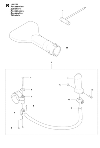 Accessories Diagram and Parts List for 150BT 20084000001 - 20184199999 Husqvarna Leaf Blower / Vacuum