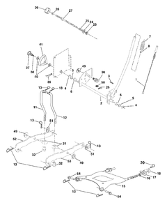 Mower Lift Diagram and Parts List for YTH1848XP (954567260-B)(2001-05) Husqvarna Lawn Tractor