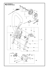 Heated Handle Diagram and Parts List for 545GMARKII  Husqvarna Chainsaw