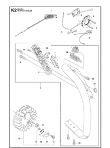 Heated Handles Diagram and Parts List for 562XP 2013-01 Husqvarna Chainsaw