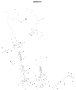 Steering 2 Diagram and Parts List for LSZ5424 (965880901)(2008-11) Husqvarna Lawn Mower