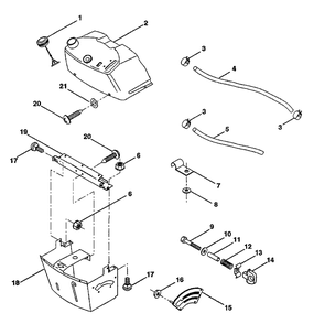 Dash Diagram and Parts List for LT100 (954000312-A)(1991-07) Husqvarna Lawn Tractor