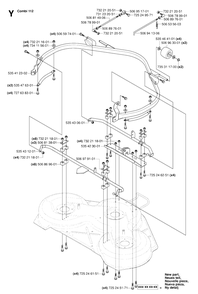 Protection Frame 2 Diagram and Parts List for R15-V2AWD (965080101)(2006-05) Husqvarna Lawn Tractor