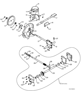 Auger Housing/Impeller Assembly 5 Diagram and Parts List for ST261E (96191003000)(2009-09) Husqvarna Snow Blower