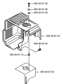 Shroud Diagram and Parts List for 145BT (Carb II)(2001-04) Husqvarna Leaf Blower / Vacuum