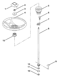 Steering Wheel Diagram and Parts List for LT112 (954000392)(1992-06) Husqvarna Lawn Tractor