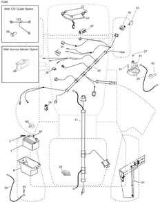 Electrical Diagram and Parts List for YTH20K46 (9604500040)(2008-07) Husqvarna Lawn Mower